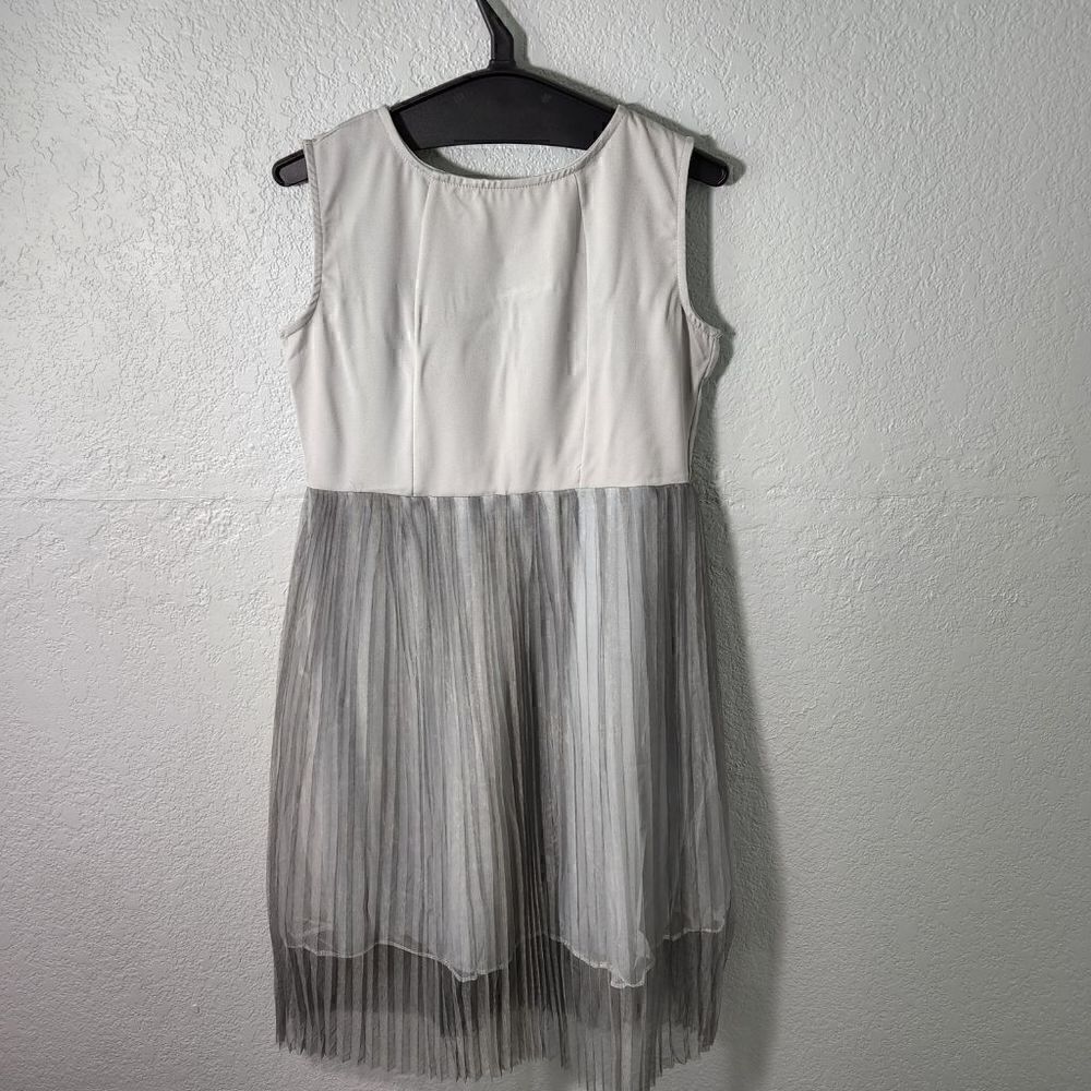 Gray chiffon babydoll dress  